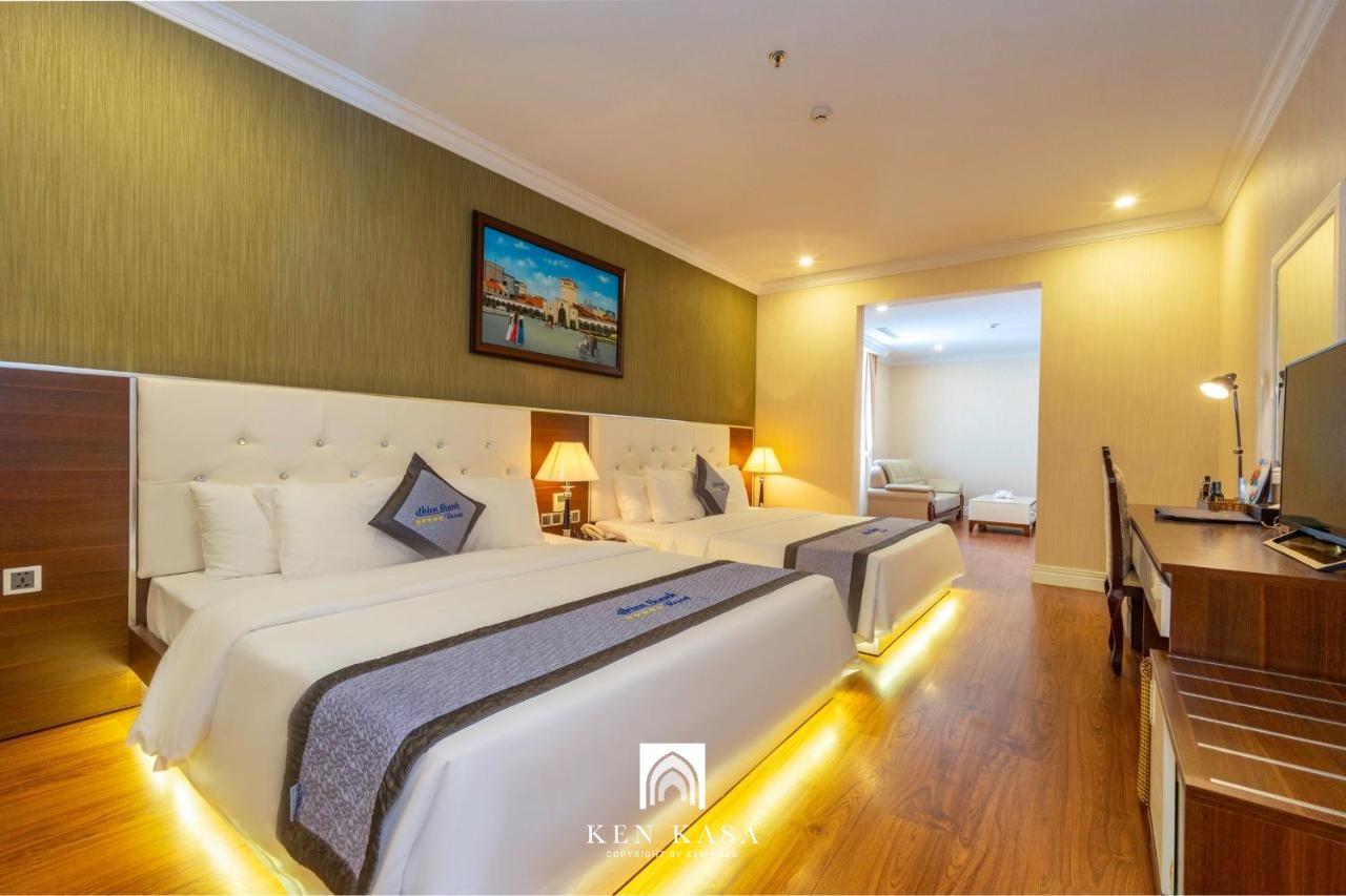 Ph&ograve;ng Deluxe gia đ&igrave;nh tại Thi&ecirc;n Thanh Resort Ph&uacute; Quốc